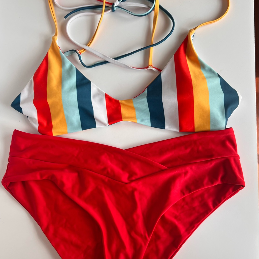 Primary Colors Bikini Small Top, Medium Bottoms